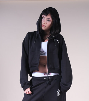 HOODIE ZIPPER CORE NEGRO