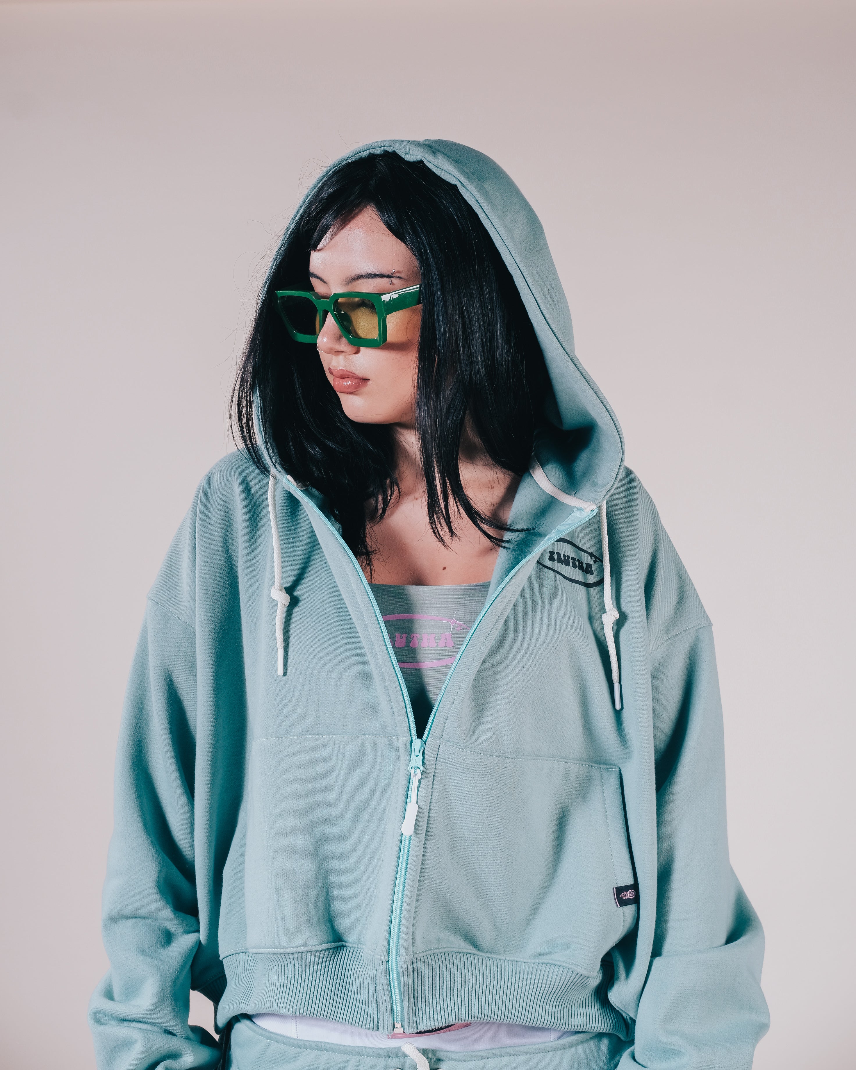 HOODIE ZIPPER CORE PISTACHO