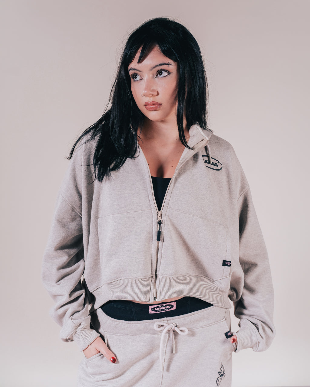 HOODIE ZIPPER CORE NEGRO