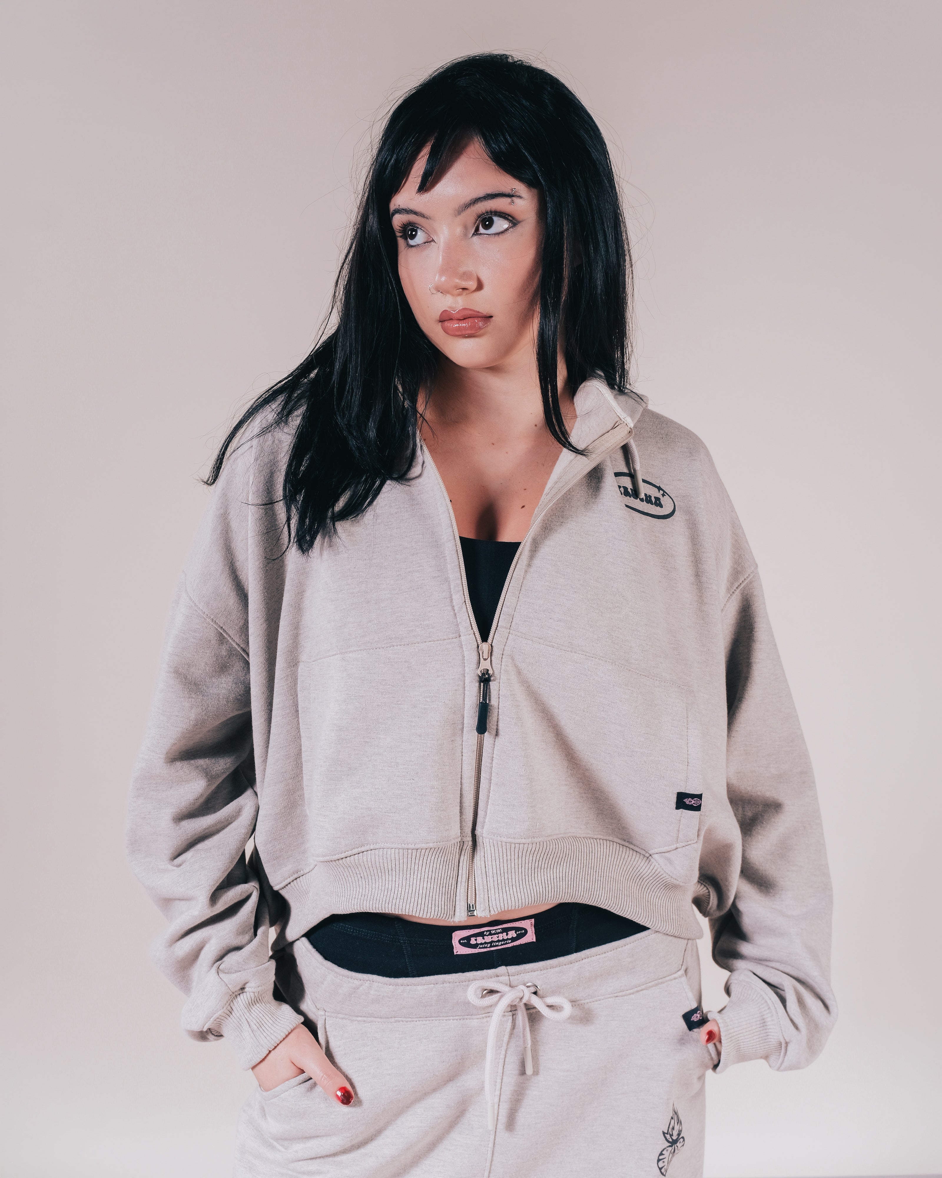 HOODIE ZIPPER CORE NEGRO